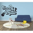 thumbnail image 1 of Country Music Lettering Text Guitar Wall Decals Cowboy Cowgirl Cowboy Boots Music Festival Concert Wall Art Designs Decor Vinyl Stickers For Cars Rooms Windows Bedroom Decoration Size (12x15 inch), 1 of 3