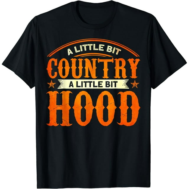 Country Music Lovers A Little Bit Country A Little Bit Hood TShirt