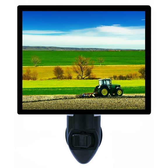 Night Light - Farming. | Country Theme, Includes Free Switchable Insert, 4W Bulb, E12 Base
