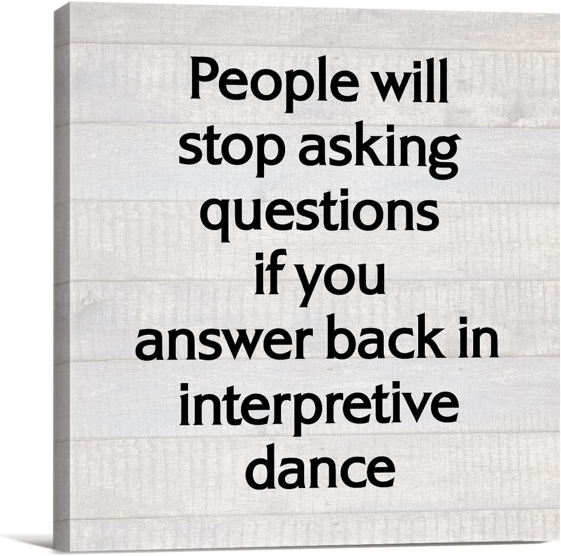 Country Office Interpretive Dance Wood Box Sign Desk Decor Receptionist ...