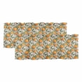 thumbnail image 1 of Country Orange Curtain Valances for Windows, Kitchen Valance Window Treatments Panel 2 Pack, Summer Spring Botanical Plants Leaves Rod Pocket Short Curtains for Bathroom Bedroom 60 x 18 Inch, 1 of 8