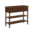 thumbnail image 1 of Country Oxford 2 Drawer Console Table, Espresso, 1 of 1