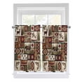 thumbnail image 1 of Country Patch Plaid Living Room Curtains 2 Panel, Brown Farmhouse Retro Bear Deer Cabin Cafe Window Treatment, Farmhouse Bedroom Bathroom Kitchen Curtains Drapes 104"x45", 1 of 6