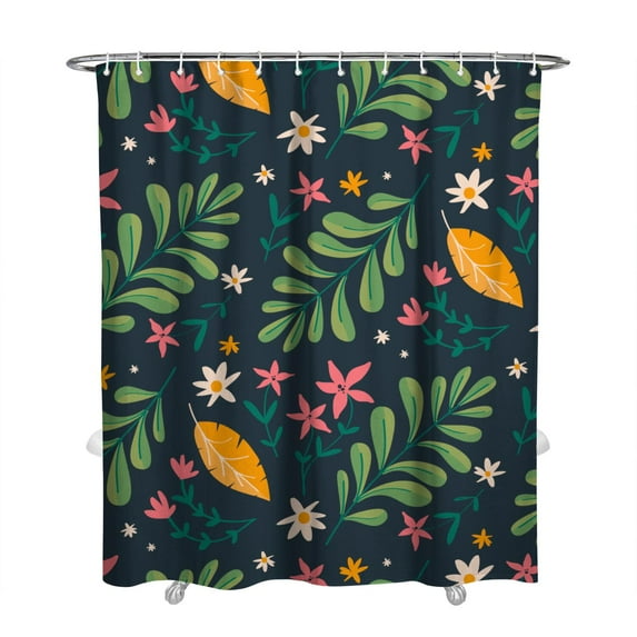 Country Peony Garden Shower Curtain – Watercolor Rustic Floral Aesthetic, 72x84 Inches