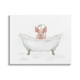 thumbnail image 1 of Country Pig Cute Bathtub Animals & Insects Graphic Art Gallery Wrapped Canvas Print Wall Art, 1 of 7