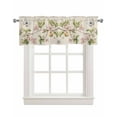 thumbnail image 1 of Country Pink Flowers Kitchen Valances for Windows Farmhouse Linen Window Valance Curtain for Living Room Window Treatment Retro Spring Plants Butterfly Valance Rod Pocket Topper Drape, 42 x 12 Inch, 1 of 6