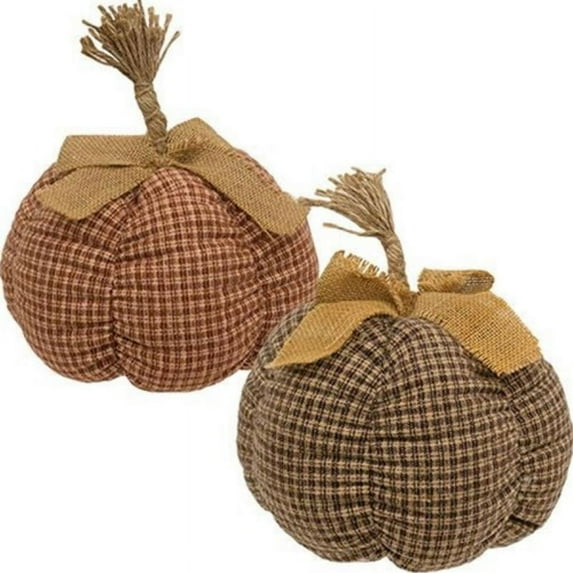 Country Plaid Pumpkin 2 Asstd.