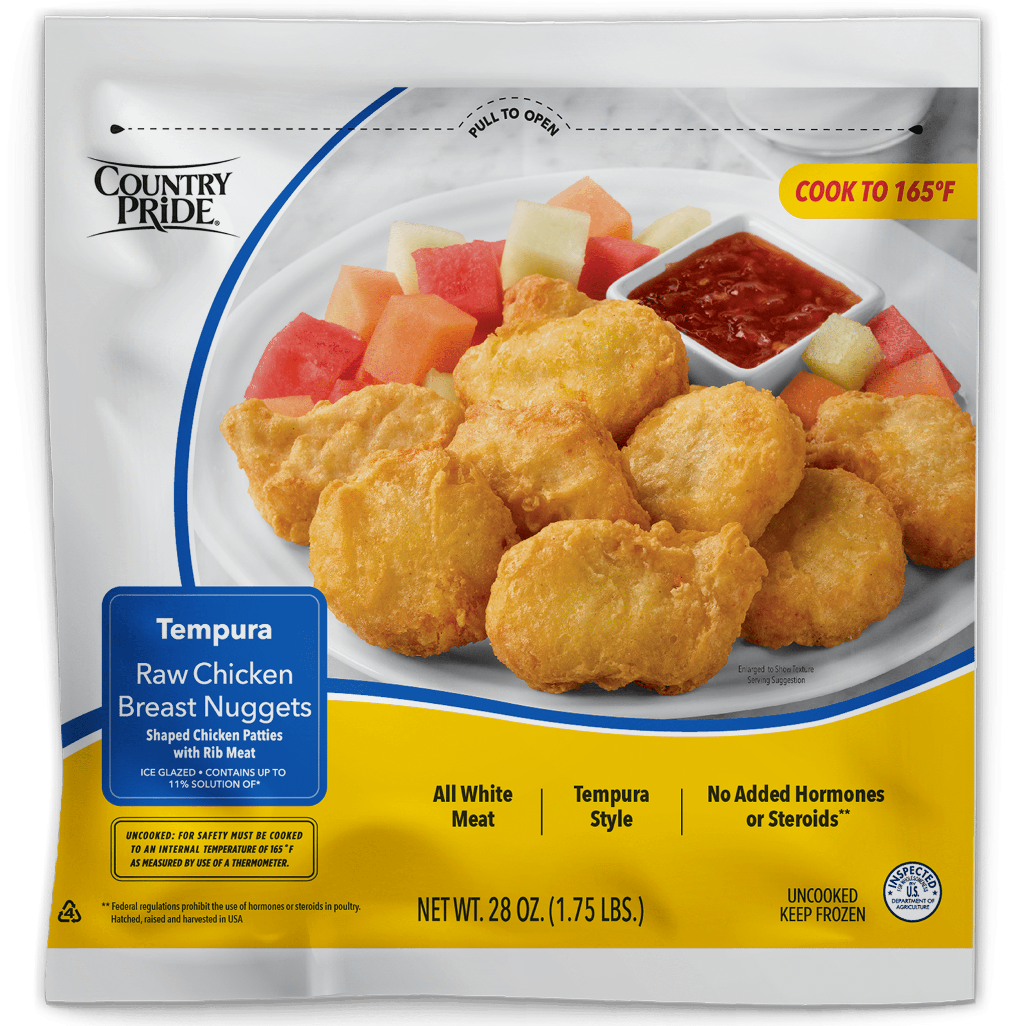 Country Pride Chicken Breast Nuggets, 13g Protein per 4oz Serving, 1.75