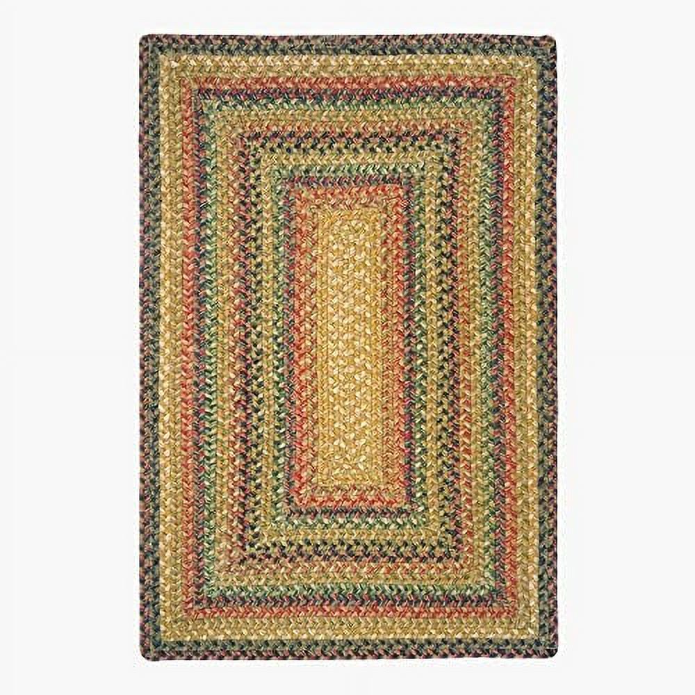 Country Primitive Reversible Jute Rug, Timber Trail Gold, Beige Red 20