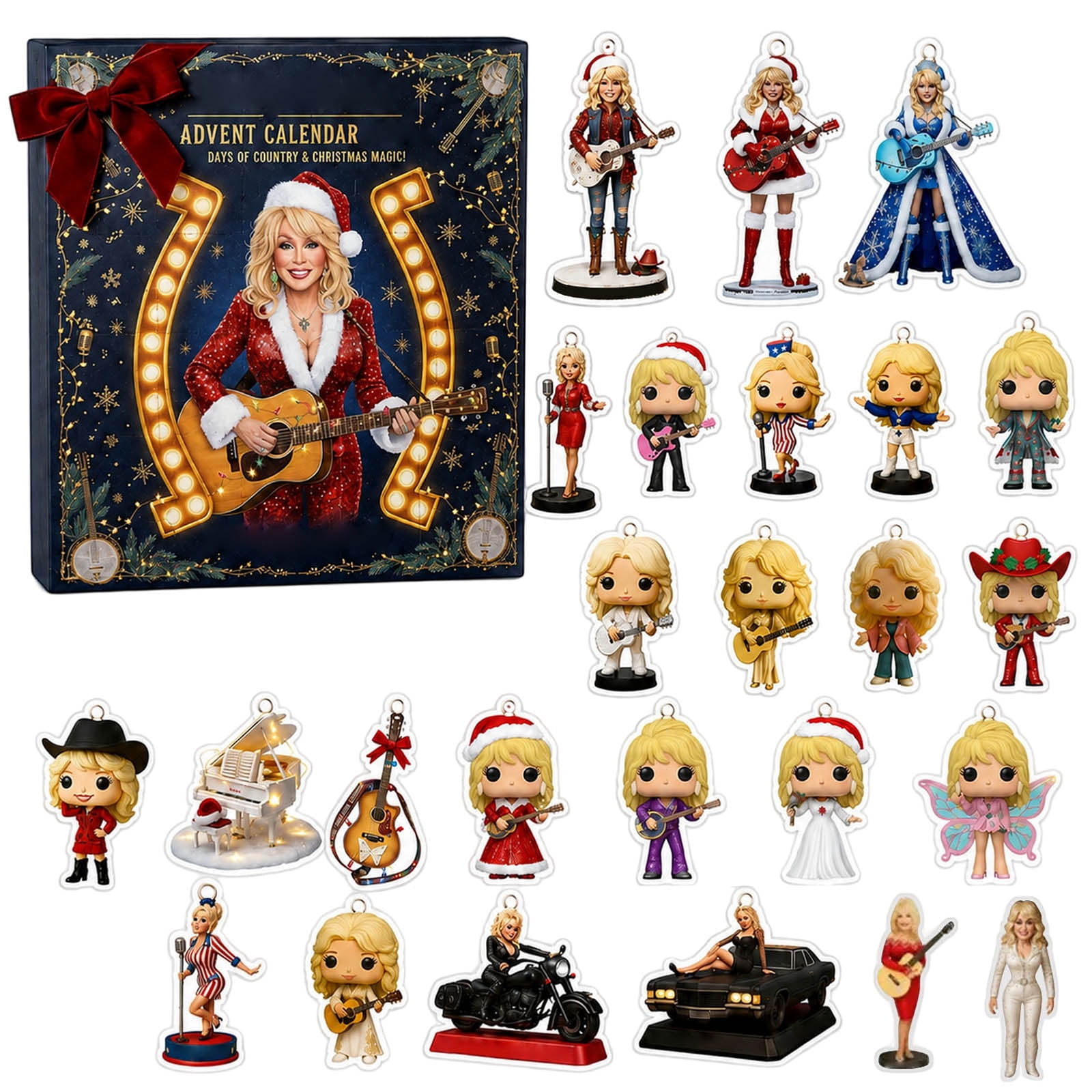 Country Queen Dolly Advent Calendar 2026 - 24 Days Christmas Countdown ...