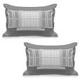 thumbnail image 1 of Country Quilted Pillowcover Set of 2, Graphic Illustration of Wooden Window Shutters Traditional Style Antique Bohemian, Standard Queen Size Pillow Cover Bedroom, 36" x 20", Grey White, by Ambesonne, 1 of 1