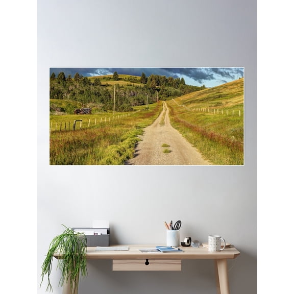 Country Road Poster Wall Art, Modern Wall Decor For Living Room Bedroom, 24x36 UNFRAMED