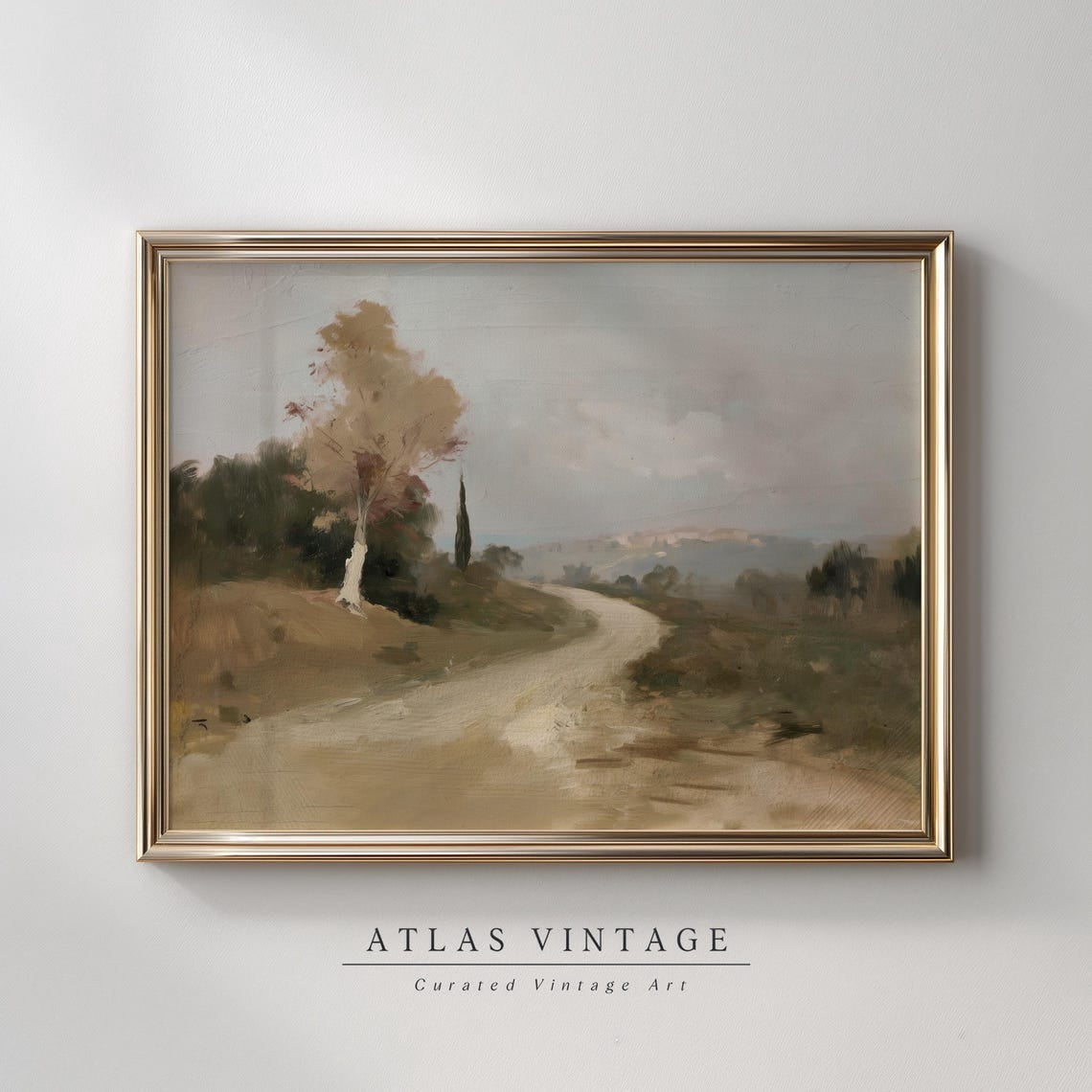 Country Road Soft Rustic Landscape Wall Art, Refined Travel Inspired ...