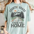 thumbnail image 1 of Country Roads Take Me Home Shirt, Vintage Mountain Forest, Rustic Nature Shirt, Scenic Drive Shirt Clipart Shirt Unisex S-5XL Hot Trending Shirt, Vintage Birthday Gift, 1 of 3