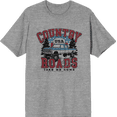 thumbnail image 1 of Country Roads Take Me Home Heather Gray Men's Crew Neck Short Sleeve Tee-Medium, 1 of 2