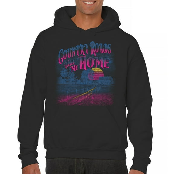 Country Roads Take Me Home Sweatshirt Vintage American Farm Mountain Sunset Retro Country Music Fan Vibes Hoodie