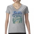 thumbnail image 1 of Country Roads Take Me Home Women's V-Neck T-shirt Rustic Mountains Road Trip Music, 1 of 7