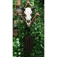 thumbnail image 1 of Country Rustic Western Bison Bull Skull On Branchwood Decorative Wind Chime, 1 of 5