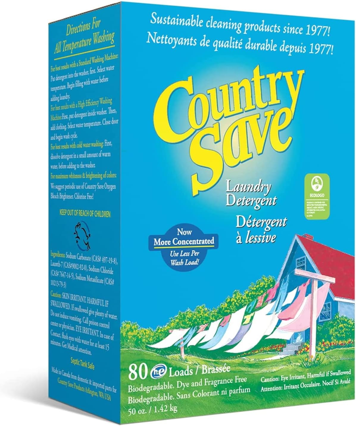 Country Save Powdered Laundry Detergent 80 Wash Loads 50oz