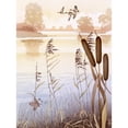 thumbnail image 1 of Country Scene With Water, Bulrushes And Flying Ducks Print By Malcolm Greensmith ® Adrian Bradburymary Evans, 1 of 3