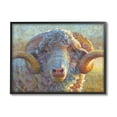 thumbnail image 1 of Country Sheep Modern Portrait Animals & Insects Painting Black Framed Art Print Wall Art, 1 of 7