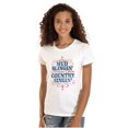 thumbnail image 1 of Country Singing Girly Americana Womens Slim Fit Graphic Tee Brisco Brands S, 1 of 5