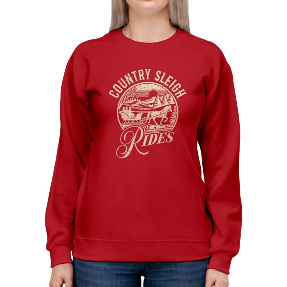 Country Sleigh Rides Winter Women's Sweatshirt