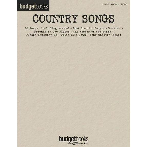 Pre-Owned Country Songs (Paperback) 0634040707 9780634040702