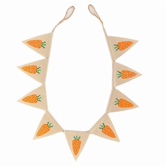 Easter Country Bunnies, Decorative Carrot Garland, or Carrot Wreath