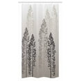 thumbnail image 1 of Country Stall Shower Curtain, Pine Trees in the Forest on Foggy Seem Ombre Backdrop Wildlife Adventure Art, Fabric Bathroom Decor Set with Hooks, 36" X 72", Pale Mauve Taupe, by Ambesonne, 1 of 1