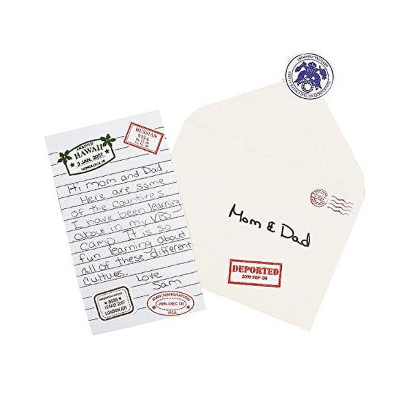 COUNTRY STAMP STICKER SHEETS - Stationery - 24 Pieces