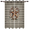 thumbnail image 1 of Country Star Berry Retro Black Plaid Curtains for Living Room Kitchen Window Curtain Luxury Curtains for Bedroom Kids, 1 of 6