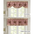 Country Star Berry Retro Red Plaid Window Curtain Kitchen