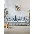 thumbnail image 1 of Country Star Blue Couch Cover for 2 Cushion Couch, Farmhouse Vintage Branches Wooden Washable Love Seat Sofa Covers Slipcover, Throw Sofa Covers for Pets, Furniture Protector 71"x102", 1 of 9