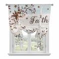 thumbnail image 1 of Country Star Brown Tie Up Curtains for Windows, Adjustable Balloon Window Shades, Vintage Rustic Texas Stars Wooden Kitchen Window Treatments Adjustable Roll Up Curtain for Basement/Nursery 52"x45", 1 of 8