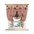 thumbnail image 1 of Country Star Farm Tie Up Curtains for Windows 63 Inch Length Balloon Curtains Kitchen Adjustable Balloon Window Shade Farmhouse Plaid Texas Vintage Fruit Tie Up Valance Bathroom Curtain 42"x63", 1 of 6