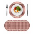 thumbnail image 1 of Country Star Plaid Round 15 Inch Placemats Set of 4, Retro Red American Farm Barn Berry HeatResistant Non Slip Place Mats for Dining Table, Wipeable Braided Kitchen Table Mats for Housewarming, 1 of 9