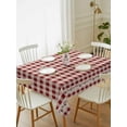 thumbnail image 1 of Country Star Plaid Tablecloth Rectangle Table Cloth 60x102, Waterproof Tablecloth Outdoor Table Cloth, Retro Red American Farm Barn Berry Washable Table Cover for Kitchen Dinning Party, 1 of 8