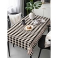 thumbnail image 1 of Country Star Plaid Tablecloth Rectangle Table Cloths 54x108, Waterproof Tablecloth Outdoor Table Cloth, Black Retro American Farm Barn Berry Washable Table Cover for Kitchen Dinning Party, 1 of 8