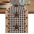 thumbnail image 1 of Country Star Table Runner, Farmhouse Texas Star Cotton Linen Kitchen Table Decoration Washable Dining Tabletop Runners for Home Party Decor 13x108 Inches, 1 of 9