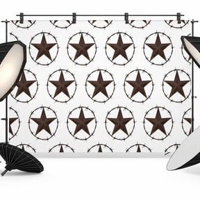 Country Star Texture Photography Backdrop 7x5FT, Western Metal Traditional Texas Style Photo Backdrops, Background for Photography Studio Photo Studio Background, Back Drop for Photoshoot