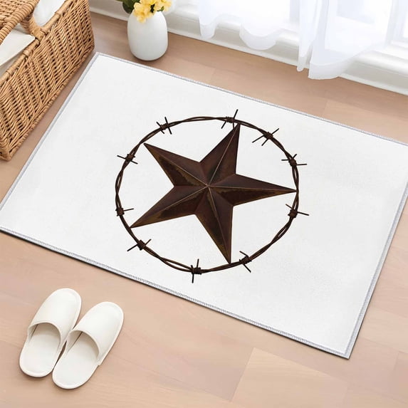 Country Star Texture Washable Small Entryway Area Rugs 2'x3', Western ...