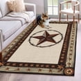 thumbnail image 1 of Country Star Washable Area Rug 2.7 x 5 ft Farmhouse Texas Star, Soft Non Slip Rugs Stain Repellent Indoor Felt Carpet for Living Dining Room Bedroom Home Office, 1 of 9
