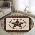 thumbnail image 1 of Country Star Washable Round Area Rug 3.3 ft, Farmhouse Texas Star, Soft Non Slip Rugs Stain Repellent Indoor Felt Carpet for Living Dining Room Bedroom Home Office, 1 of 9