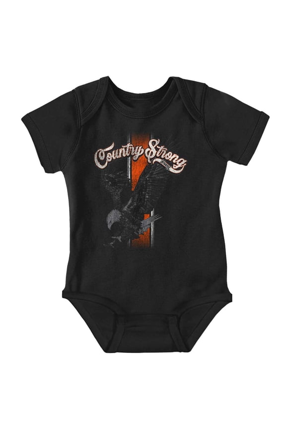 Country Strong Brand Bald Eagle Romper Boys or Girls Infant Baby Brisco Brands 12M