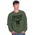 thumbnail image 1 of Country Strong Buck Unisex Plus Fleece Graphic Sweatshirt Brisco Brands 4X, 1 of 5