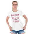 thumbnail image 1 of Country Strong Cowgirl Guitar Music Womens Slim Fit Graphic Tee Brisco Brands S, 1 of 5
