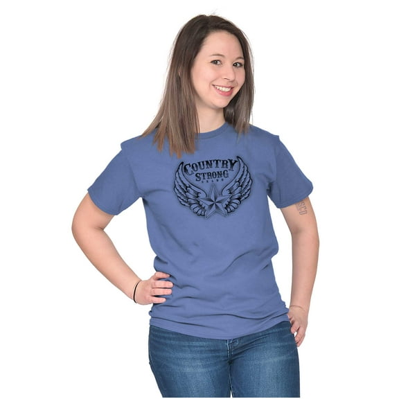 Country Strong Cute Angels Wings Star Men's Graphic T Shirt Tees Brisco Brands L