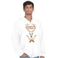 thumbnail image 1 of Country Strong Deer Antlers Arrows Unisex Fleece Graphic Zip Up Hoodie Brisco Brands 2X, 1 of 5