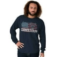 thumbnail image 1 of Country Strong Flag Deer Southwestern Long Sleeve TShirt Men Women Brisco Brands X, 1 of 6